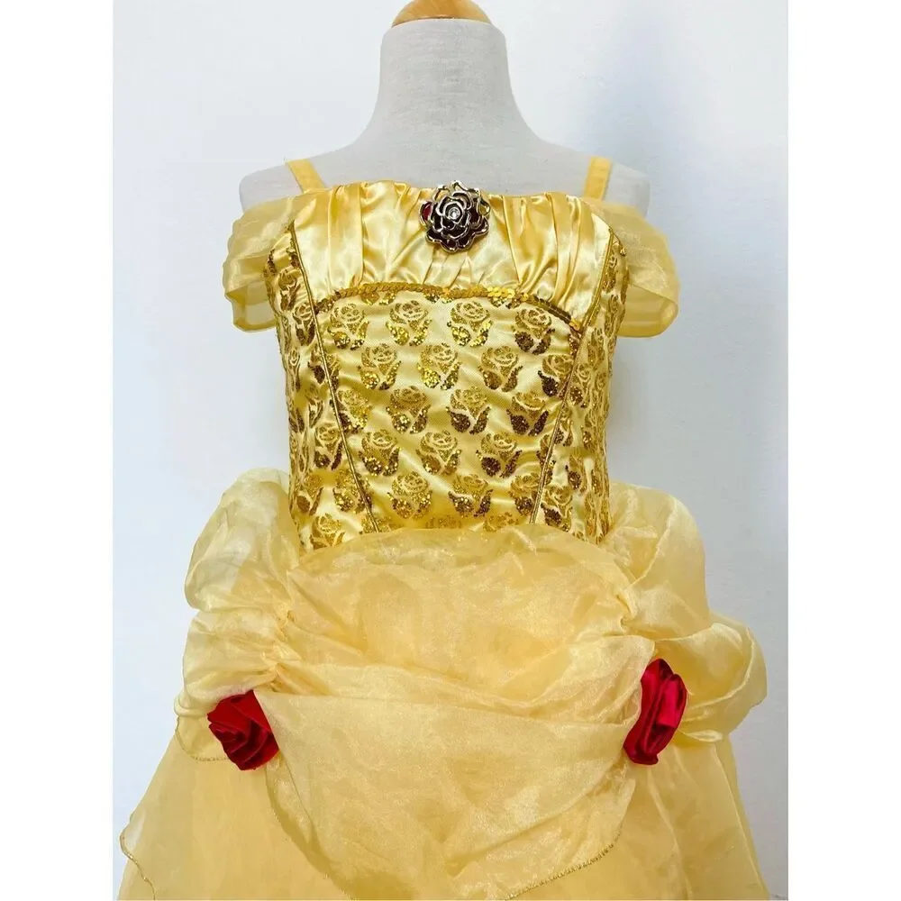 NEW Disney Store Kids Girls 7/8 Belle Costume - Picture 5 of 11